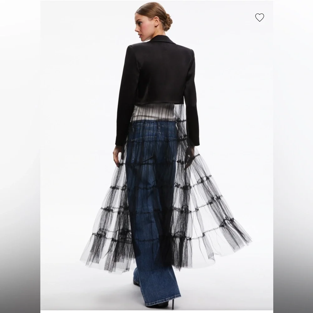 Alice and Olivia “Everly Tulle Maxi Blazer” - Picture 3 of 12